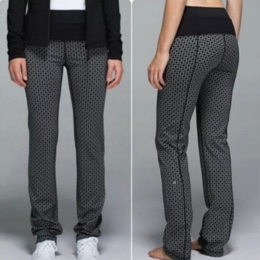 Lululemon Women’s 6 Straight-up Pant Tri Geo Silver Spoon Pant